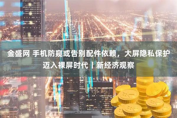 金盛网 手机防窥或告别配件依赖,大屏隐私保护迈入裸屏时代丨新经济观察